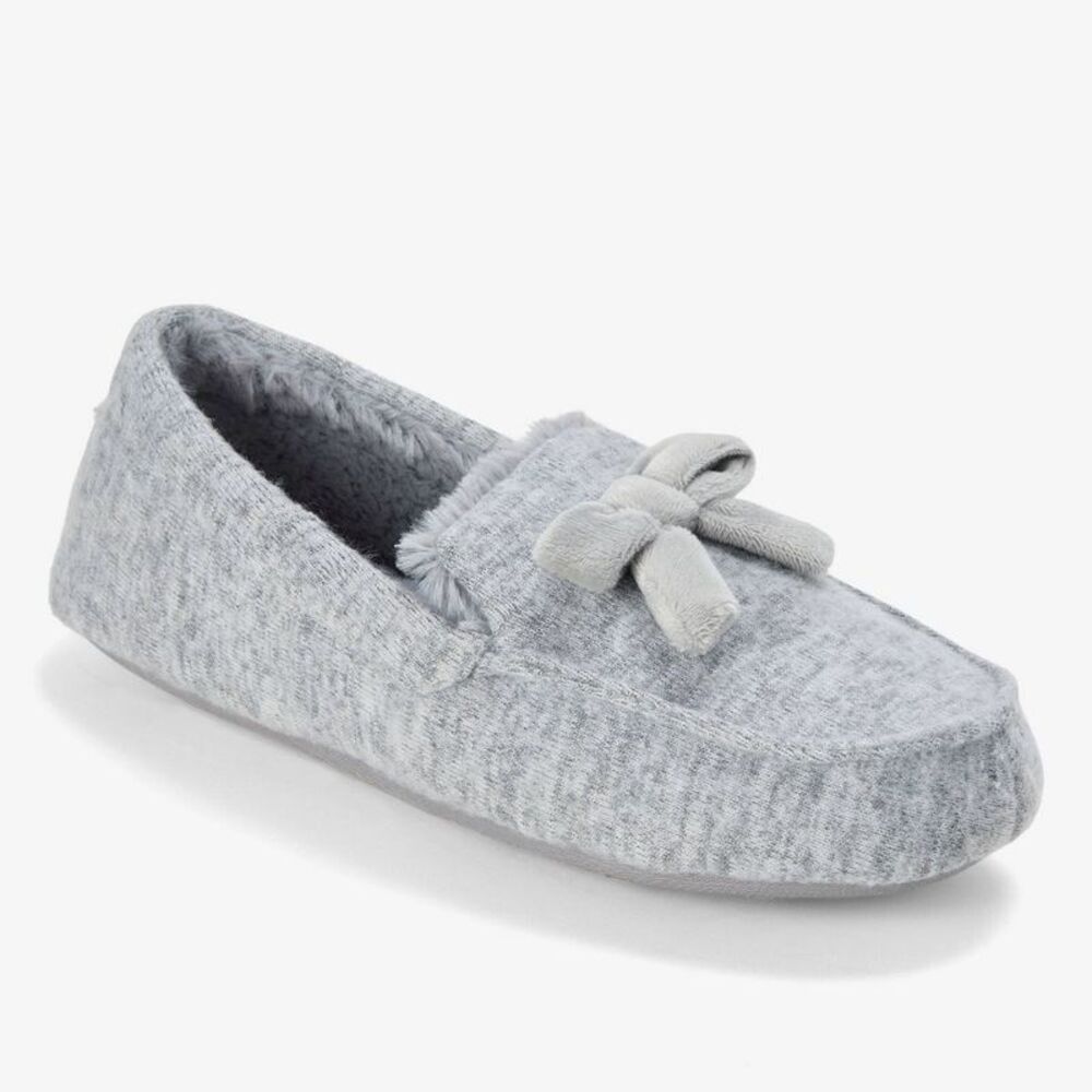dluxe by dearfoams Women's Enid Loafer Slippers - Gray S